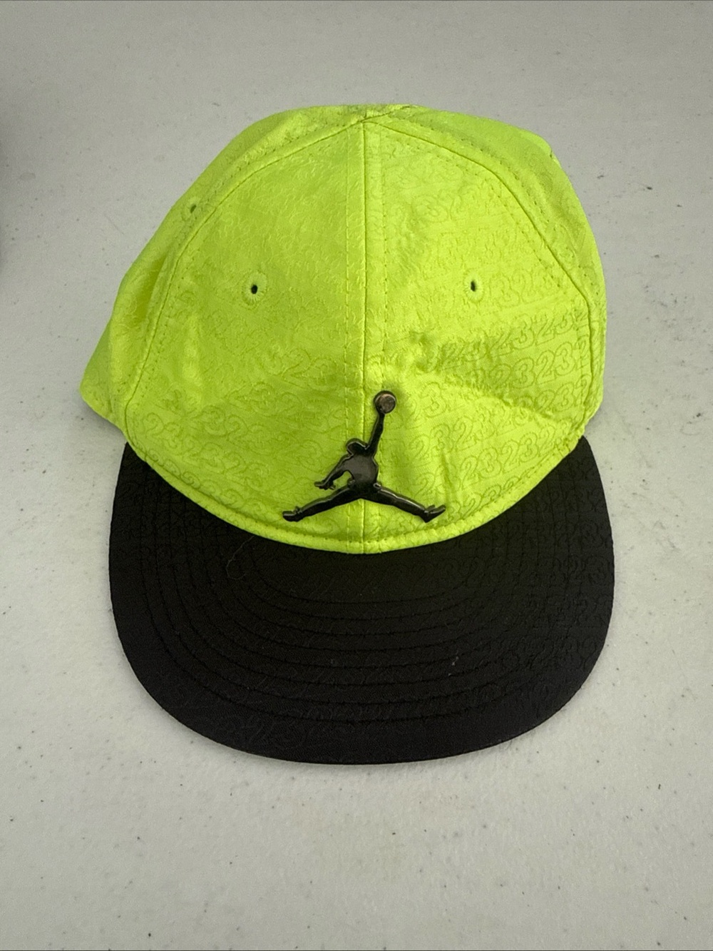Jordan Toddler Kids Neon Yellow & Black Jumpman Hat